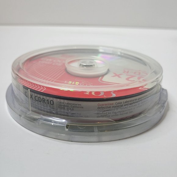 New Color Laboratories CD-R 52x 80min 700MB 10-pack Sealed - Mini Spindle - Picture 6 of 7